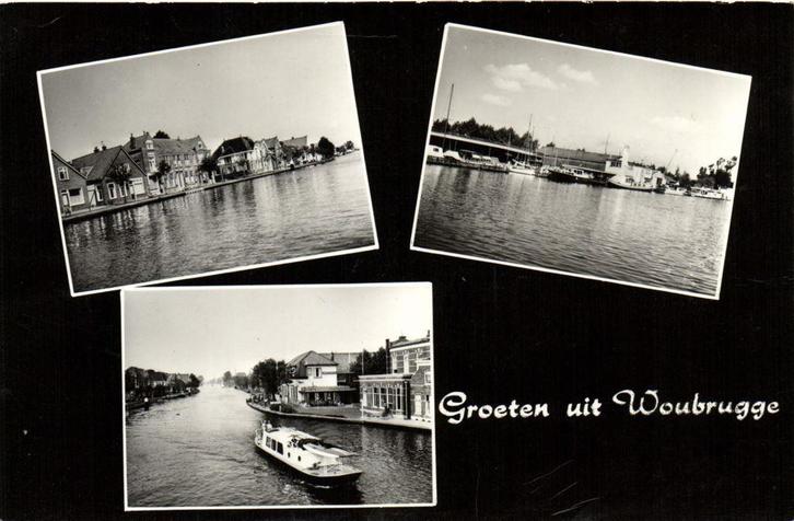 Groeten uit Woubrugge - 3 afb - 1972 gelopen, Verzamelen, Ansichtkaarten | Nederland, Gelopen, Noord-Brabant, 1960 tot 1980, Ophalen of Verzenden