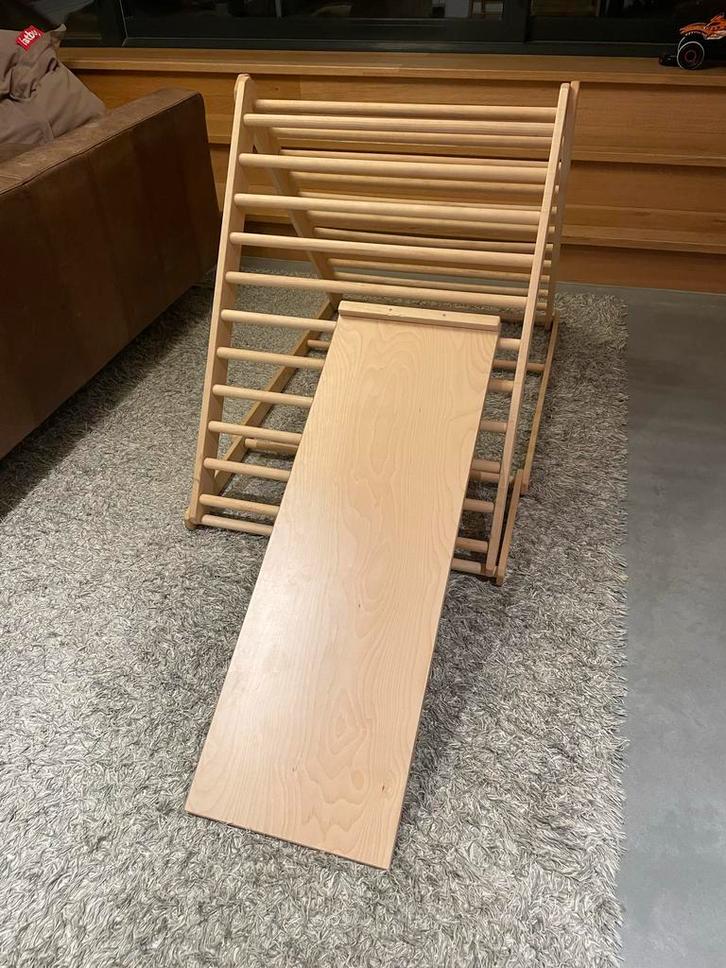 Pikler klimrek met glijbaan, Kinderen en Baby's, Speelgoed | Buiten | Speeltoestellen, Zo goed als nieuw, Glijbaan, Klimwand, Ophalen