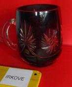 PULL * BOHEEMS OUD KRISTAL * Donkerrood *, Verzenden, Zo goed als nieuw, Overige typen