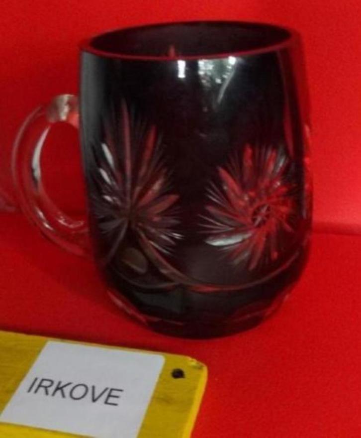 PULL * BOHEEMS OUD KRISTAL * Donkerrood *, Verzamelen, Glas en Borrelglaasjes, Zo goed als nieuw, Overige typen, Verzenden