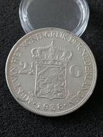 Rijksdaalder 1938 Grof Haar UNC, Zilver, Ophalen of Verzenden, Koningin Wilhelmina, Losse munt