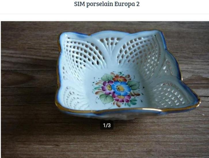 SIM porselain Europa, Antiek en Kunst, Antiek | Porselein, Ophalen of Verzenden