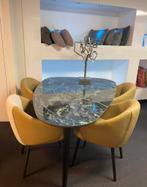 4 Leolux Baani eetkamerstoelen Ceras leder, Ophalen, Nieuw, Stof, Vijf, Zes of meer stoelen