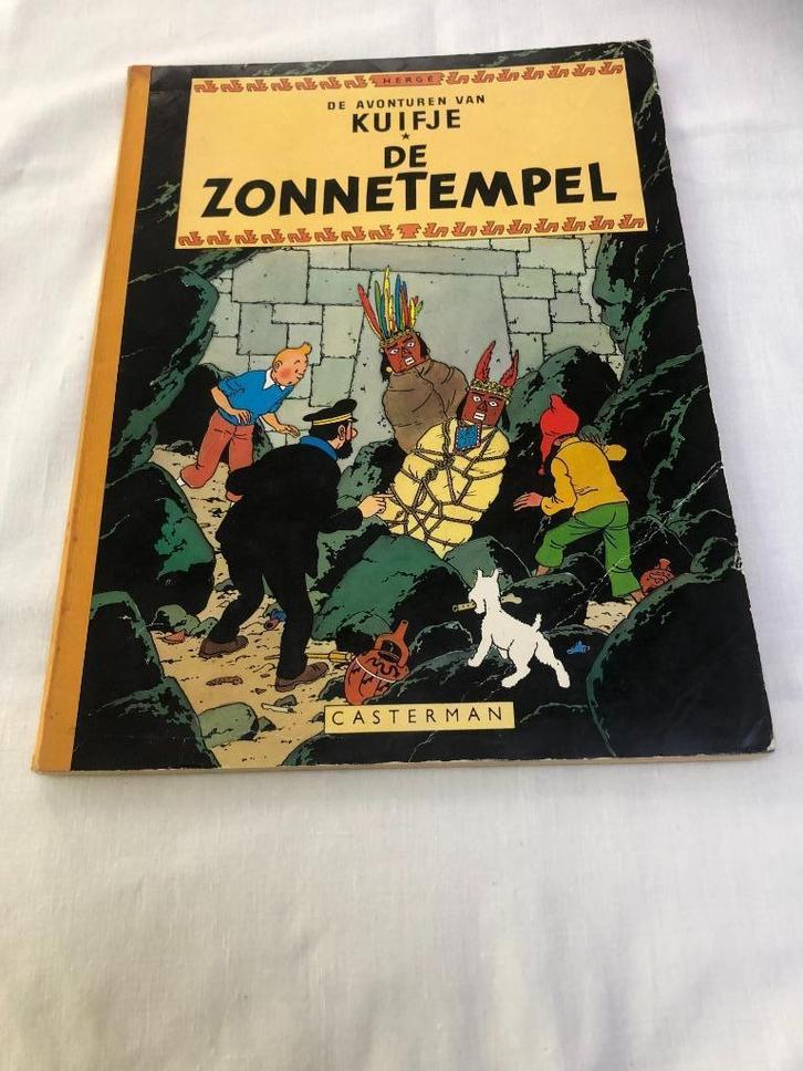 Kuifje De Zonnetempel (A60) SC e druk 1960., Boeken, Stripboeken, Gelezen, Eén stripboek, Ophalen of Verzenden