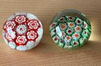 Vintage Presse Papier Murano Millefiori 2 stuks, Antiek en Kunst, Ophalen of Verzenden