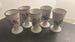 5 stuks koffiemokken vintage bloemen, Antiek en Kunst, Ophalen of Verzenden