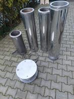 Dubbelwandige kachelbuizen / Kachelpijpen met trekkap, Huis en Inrichting, Kachels, Ophalen, Gebruikt, Vrijstaand, Hout