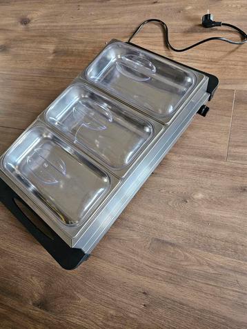 Elektrische Bufferverwarmer XXL met 3 Bakken 2 in 1 beschikbaar voor biedingen