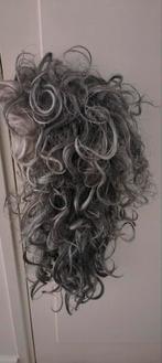 Grijze Lange krullen Pruik, Ophalen of Verzenden, Zo goed als nieuw, Carnaval