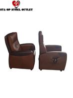 Easysit Set Staopstoel en Fauteuil Bruin Leder, Minder dan 50 cm, Minder dan 75 cm, Leer, Ophalen of Verzenden