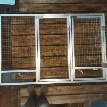 12 aluminium voorfronten/gaaspanelen/kooi/hok/vlucht. beschikbaar voor biedingen