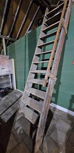 Houten ladder/trap steekladder vintage, Doe-het-zelf en Verbouw, Ladders en Trappen, Ophalen, Gebruikt, Ladder, 2 tot 4 meter