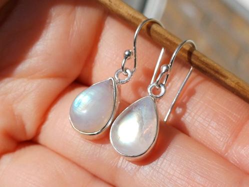 Vanoli 925 zilveren oorbellen met maansteen, Sieraden, Tassen en Uiterlijk, Oorbellen, Nieuw, Hangers, Zilver, Wit, Met edelsteen