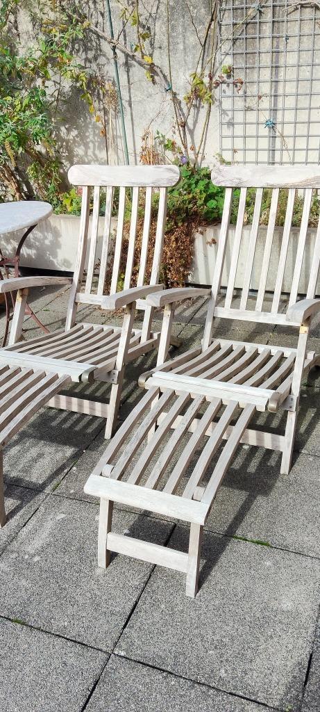 Loungestoelen Collection Bois de Luc, Tuin en Terras, Tuinsets en Loungesets, Gebruikt, Loungeset, Teakhout, Stoel, Ophalen