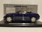 Lexus SC 430 cabriolet blauw Welly metal 1:18 KRD, Ophalen of Verzenden, Zo goed als nieuw, Auto, Welly