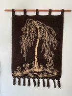 Smyrna Wandkleed Treurwilg 80s 78x118 cm, Huis en Inrichting, Gebruikt, 100 tot 150 cm, Bruin, Rechthoekig