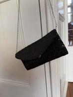 Zwarte glitter tas voor feestjurk, Ophalen of Verzenden, Gebruikt, Zwart, Avondtasje
