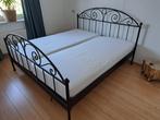 Bed 180x200, Huis en Inrichting, Slaapkamer | Bedden, Ophalen, Zwart, Tweepersoons, Zo goed als nieuw