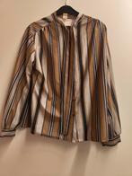 Gestreepte blouse met franjes, Ophalen of Verzenden, Zo goed als nieuw, Maat 46/48 (XL) of groter, Bruin