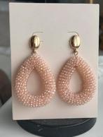 Roze Druppel Oorbellen met Steentjes, Overige materialen, Hangers, Nieuw, Ophalen of Verzenden