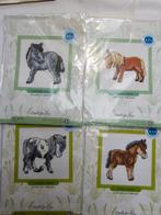Borduurpatroon paard, 4 stuks, Hobby en Vrije tijd, Borduren en Borduurmachines, Ophalen of Verzenden, Gebruikt, Handborduren