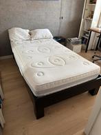 Bedframe met lattenbodem- 220x120x41, Huis en Inrichting, Ophalen, Gebruikt, Zwart, Tweepersoons