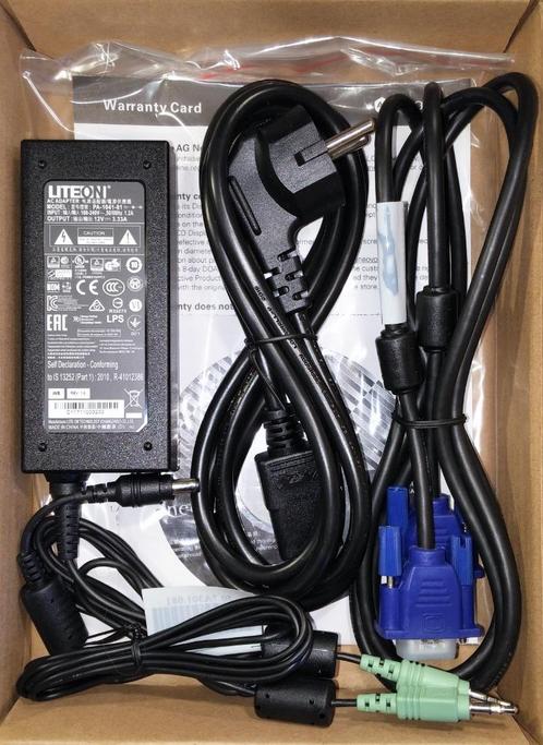 AG Neovo Monitor kit 12V 3.33A Adapter VGA kabel 3.5mm jack, Computers en Software, Pc- en Netwerkkabels, Nieuw, Ophalen of Verzenden