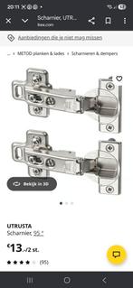 Ikea 4 setjes utrusta scharnier 95, Ophalen of Verzenden, Nieuw, IJzer, Scharnier