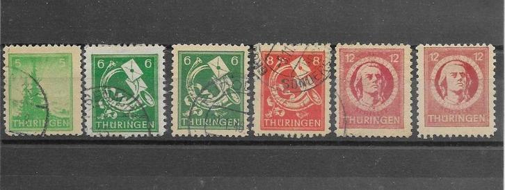 Thuringen 1945. Kavel zegels gestempeld., Postzegels en Munten, Postzegels | Europa | Duitsland, Gestempeld, Overige periodes