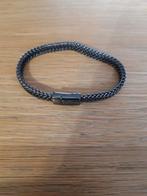 Zwarte bibi armband 19 cm, Sieraden, Tassen en Uiterlijk, Ophalen of Verzenden, Zo goed als nieuw, Zwart, Staal