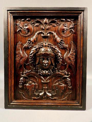 Antiek paneel houtsnijwerk 19e eeuw beschikbaar voor biedingen