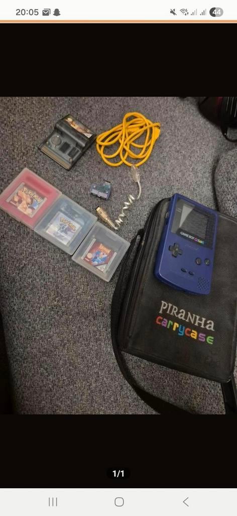 gameboy color met o.a.  pokemon crystal, Spelcomputers en Games, Spelcomputers | Nintendo Game Boy, Ophalen of Verzenden, Gebruikt