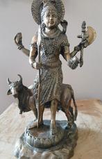 TOPSTUK. Antieke bronzen Shiva met heilige koe (nandi), Ophalen of Verzenden, Gebruikt