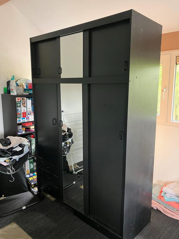 Kledingkast - Gebruikt, hangbuis, mist onderplanken, Huis en Inrichting, Kasten | Kledingkasten, Gebruikt, 150 tot 200 cm, 100 tot 150 cm