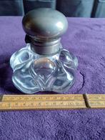 Glazen inktpot met metalen deksel, Antiek en Kunst, Ophalen
