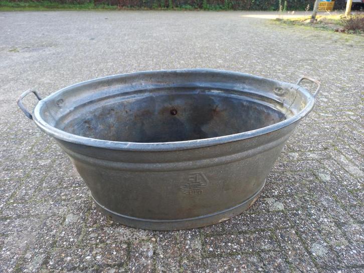 Grote zinken teil 80 cm, Huis en Inrichting, Emmers, Gebruikt, Kunststof, Ophalen