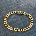14k gouden armband cuban schakel prachtig model, Ophalen of Verzenden, Zo goed als nieuw, Goud