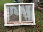 2 oude betonnen kozijnen incl glas., Gebruikt, Raamkozijn, Minder dan 75 cm, Inclusief glas