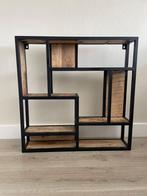 Wandmeubel mangohout/industrieel, zo goed als nieuw,  €80,-, Ophalen, Zo goed als nieuw, Minder dan 150 cm, Minder dan 25 cm
