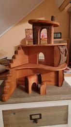 Handgemaakt houten antroposofisch poppenhuis, Ophalen, Poppenhuis