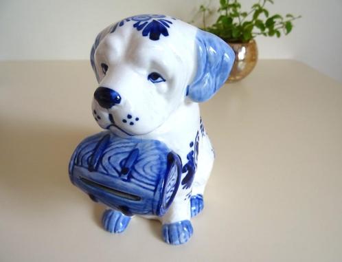 Delfts Blauw zeldzame spaarpot: hondje, Sint-Bernard, Antiek en Kunst, Antiek | Keramiek en Aardewerk, Verzenden