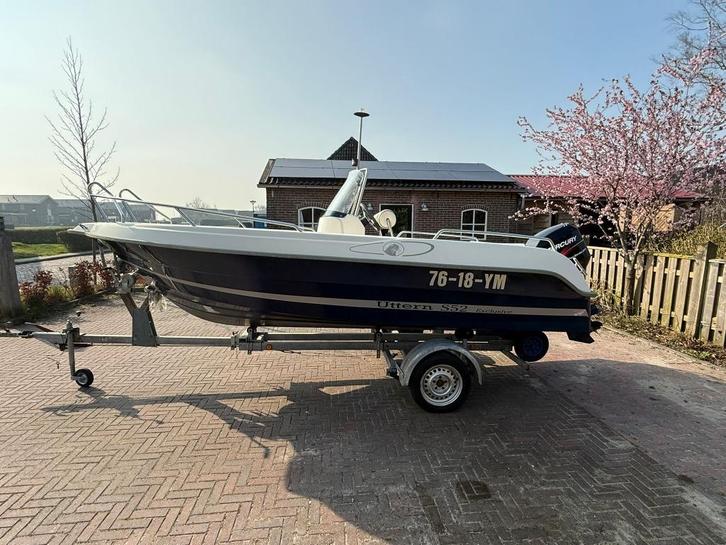 Te Koop UTTERN 52 incl Mercury F60 4-takt, Watersport en Boten, Vis- en Consoleboten, Gebruikt, 50 tot 70 pk, 3 tot 6 meter, Benzine