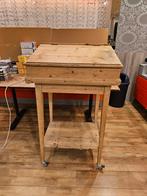 Lessenaar op wieltjes - 130x80x65cm, Ophalen, Gebruikt, 50 tot 100 cm, Metaal