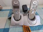 PANASONIC 2 HANDSETS INCLUSIEF AANSLUITKABELS, Ophalen of Verzenden, Zo goed als nieuw, 2 handsets