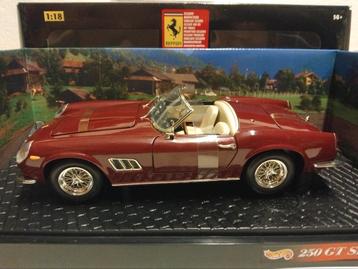 Ferrari 250GT California Spyder bordeaux Hot Wheels 1:18 KR beschikbaar voor biedingen