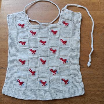 Slabbetje, gebreid, jaren 60/70, vintage beschikbaar voor biedingen