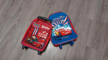 Te koop 3 leuke Cars rolkoffers, rugzak, schooltas beschikbaar voor biedingen