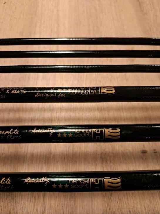 Oldskool handbouw karperhengels 11ft 2lbs *nieuwstaat*, Watersport en Boten, Hengelsport | Karpervissen, Zo goed als nieuw, Werphengel
