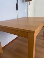 Eettafel hout eikenfineer, Huis en Inrichting, Tafels | Eettafels, Ophalen, Grenenhout, 50 tot 100 cm, Zo goed als nieuw