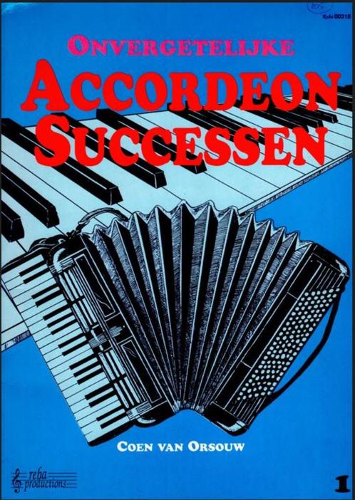 Onvergetelijke accordeon successen deel 1,2 en 3 van Coen va, Muziek en Instrumenten, Bladmuziek, Zo goed als nieuw, Les of Cursus